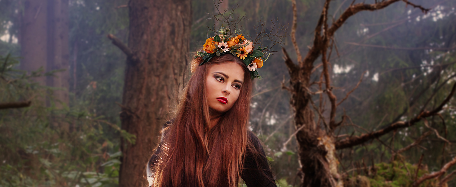 MOSTORY Flower Branch Crown